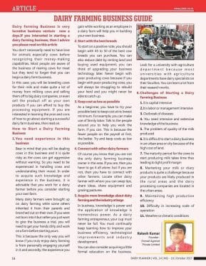 Dairy Farming Business