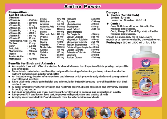 Amino Power - A combination of  46 Amino Acids, Vitamins, and Minerals for Growth and Immunity of Dairy Cattle - Image 4