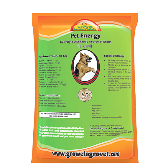 Pet Energy- Electrolyte with Probiotics and Essential Minerals for Dogs and Cats