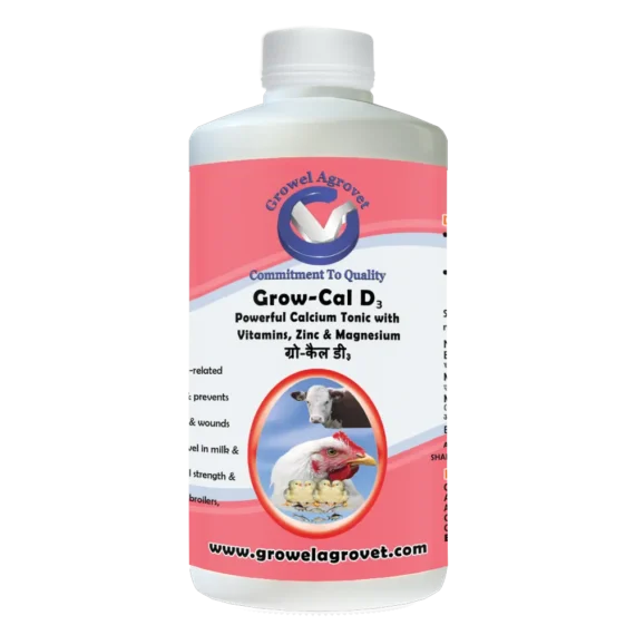 Grow – Cal D3 – A Powerful Calcium Tonic With Vitamins, Zinc, And Magnesium For Birds And Animals