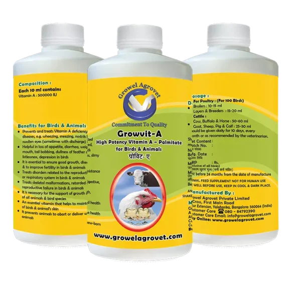 Growvit-A – High Potency Vitamin- A For Poultry And Animals