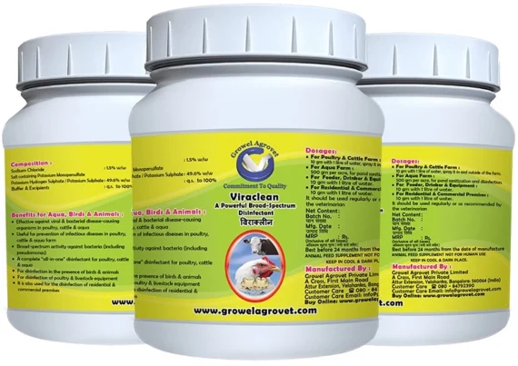 Viraclean – A Powerful Broad Spectrum Disinfectant for Poultry, Aquacultures, Animals And Birds