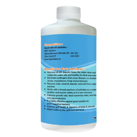 Aquacure water sanitiser and acidifiers for aquaculture, animal, and poultry