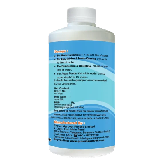 Aquacure water sanitiser and acidifiers for aquaculture, animal, and poultry