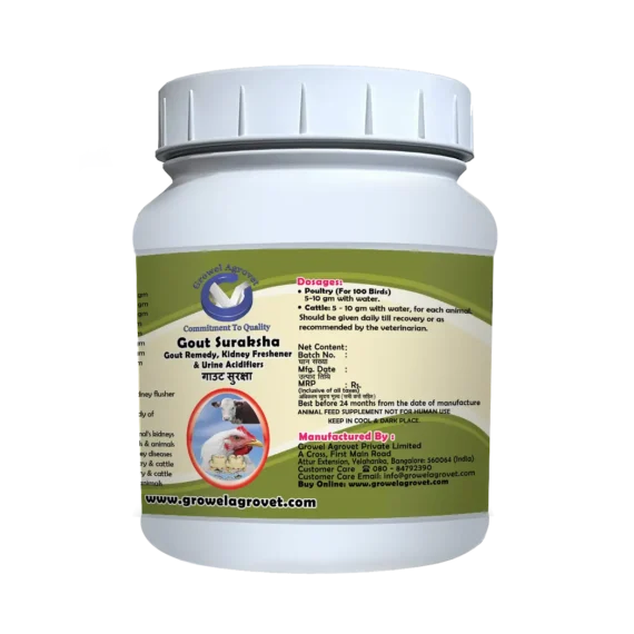 Gout Suraksha - Gout Medicine, Kidney Freshener & Urine Acidifiers for Poultry and Animals