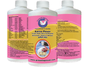 Amino Power - 46 Amino Acids, Vitamins, and Minerals for Aquaculture,Poultry, Cattle, Horses, Pigs, Goats, Sheep, Birds, and Pigeons